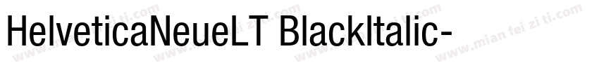 HelveticaNeueLT BlackItalic字体转换
